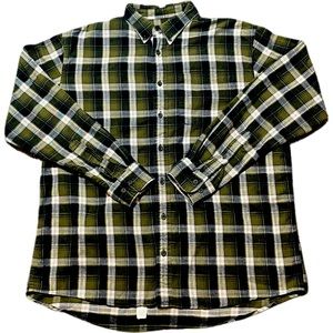 Cabelas long sleeve plaid button front shirt XLT